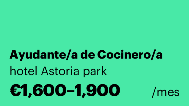 Ayudante/a de Cocinero/a