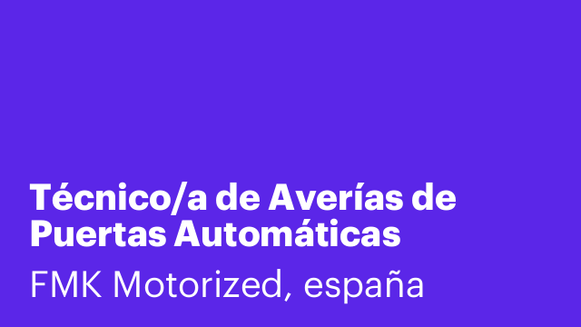 Técnico/a de Averías de Puertas Automáticas
