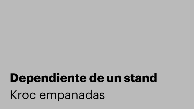 Dependiente de un stand