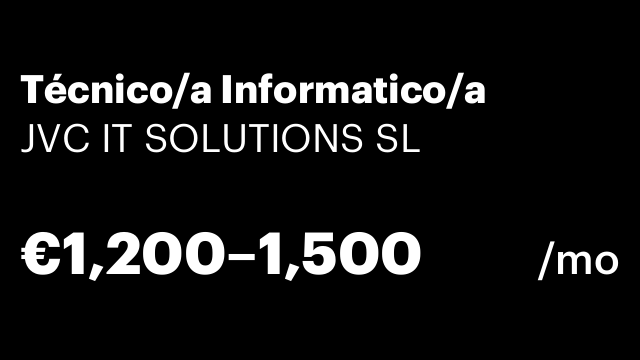 Técnico/a Informatico/a