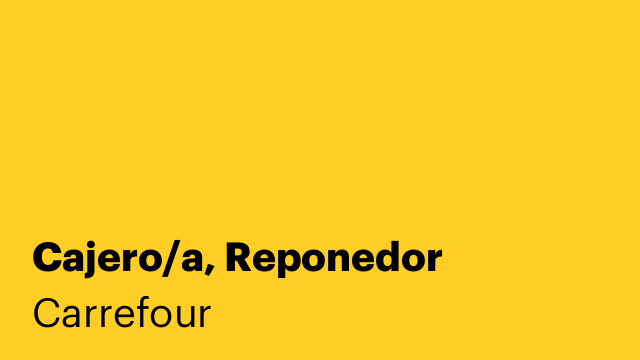 Cajero/a, Reponedor