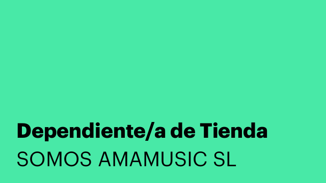 Dependiente/a de Tienda