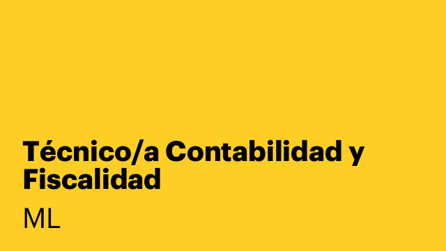 Técnico/a Contabilidad y Fiscalidad