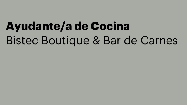 Ayudante/a de Cocina
