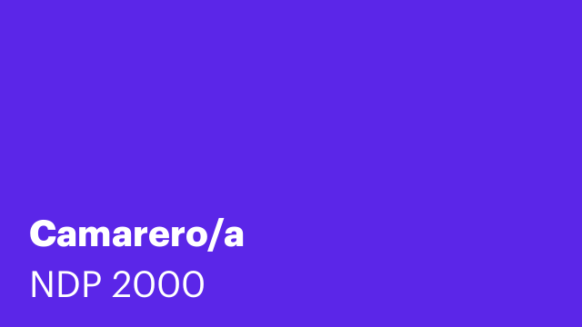 Camarero/a