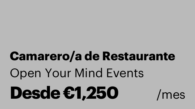 Camarero/a de Restaurante