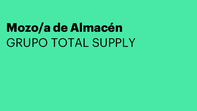 Mozo/a de Almacén