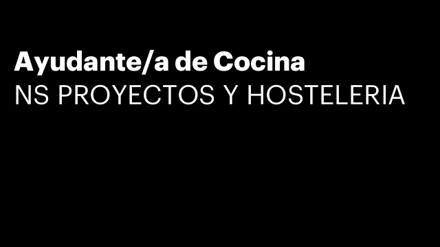 Ayudante/a de Cocina