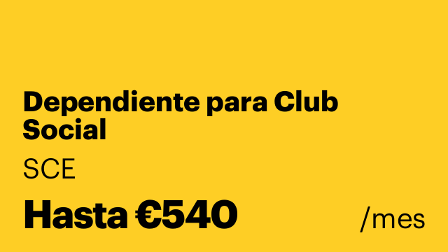 Dependiente para Club Social