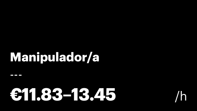 Manipulador/a