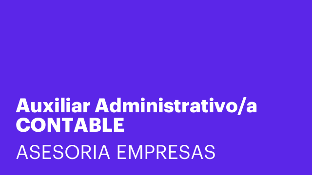 Auxiliar Administrativo/a CONTABLE