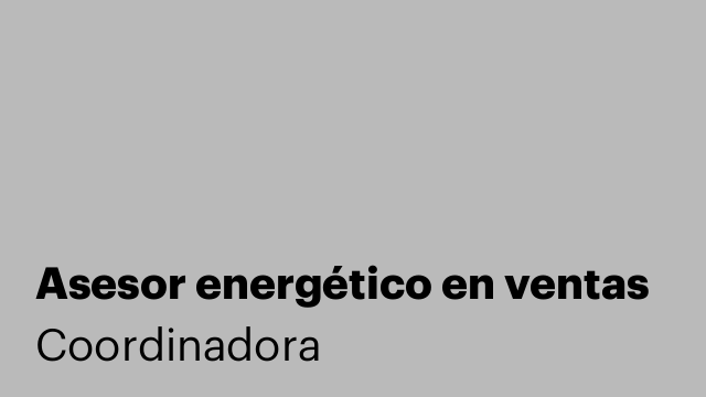 Asesor energético en ventas