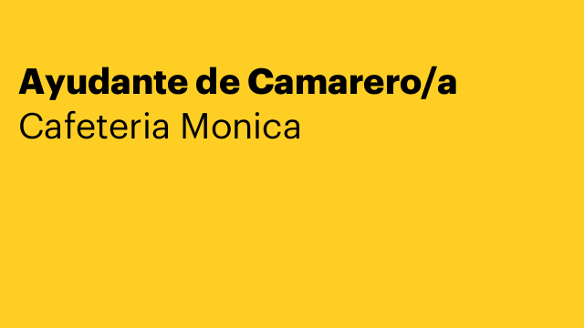 Ayudante de Camarero/a