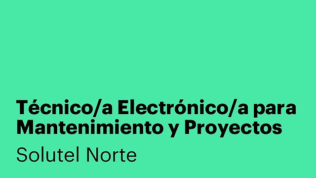 Técnico/a Electrónico/a para Mantenimiento y Proyectos