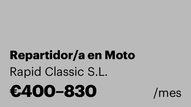 Repartidor/a en Moto