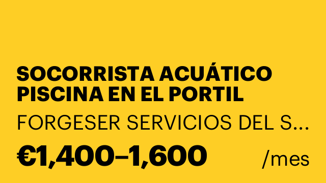 SOCORRISTA ACUÁTICO PISCINA EN EL PORTIL
