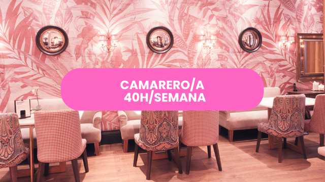 Camarero/a 40h/semana