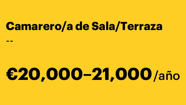 Camarero/a de Sala/Terraza