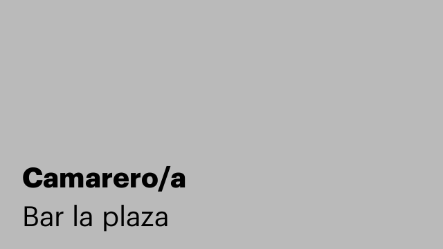 Camarero/a