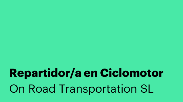 Repartidor/a en Ciclomotor