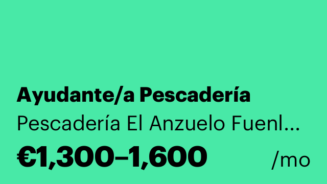 Ayudante/a Pescadería