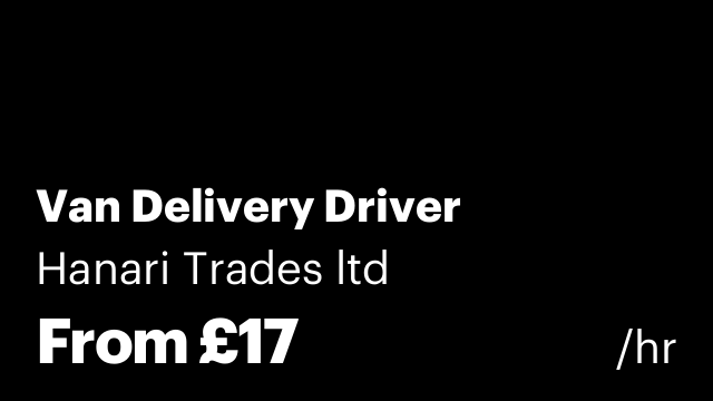 Van Delivery Driver