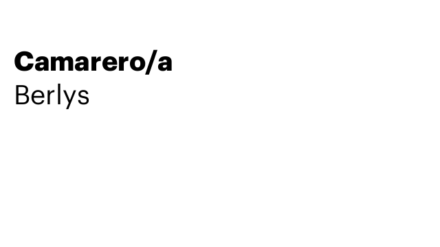 Camarero/a