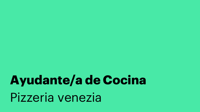 Ayudante/a de Cocina