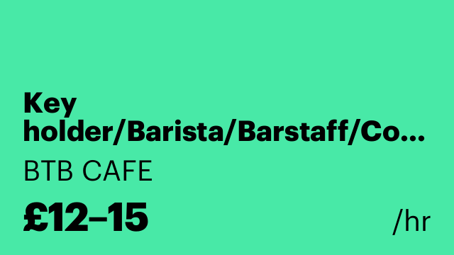 Key holder/Barista/Barstaff/Cook