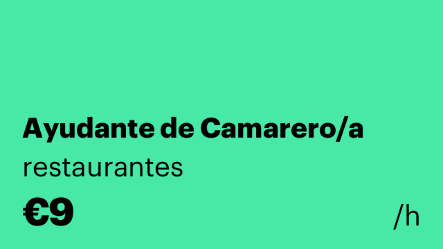 Ayudante de Camarero/a