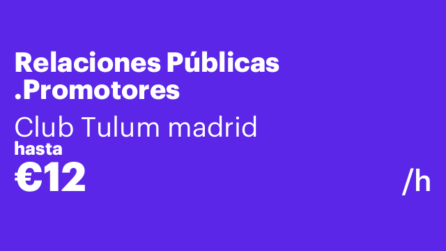 Relaciones Públicas .Promotores