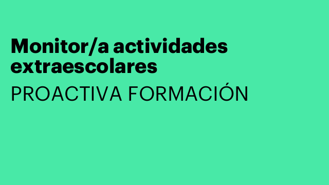 Monitor/a actividades extraescolares
