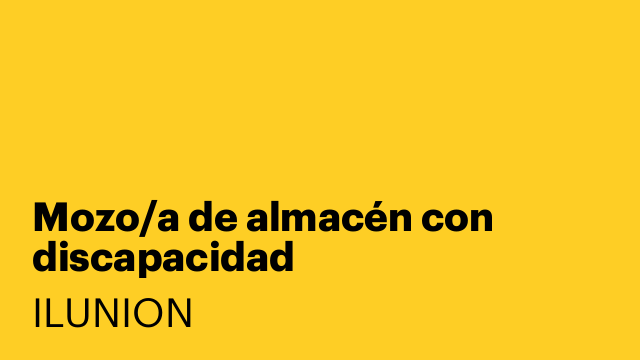 Mozo/a de almacén con discapacidad (H/M/D)-Mejorada del Campo