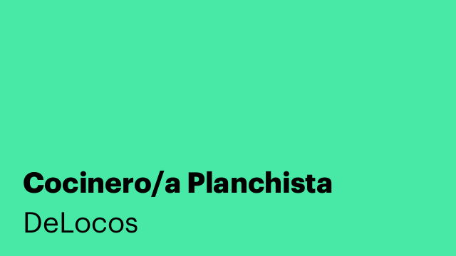 Cocinero/a Planchista
