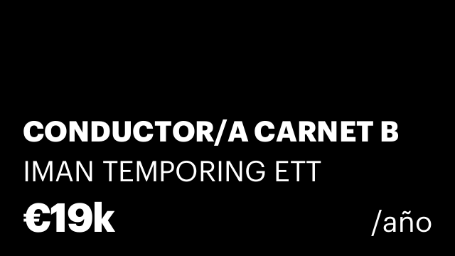 CONDUCTOR/A CARNET B