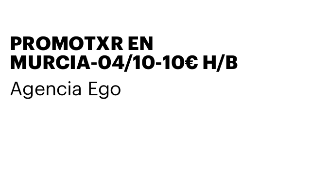 PROMOTXR EN MURCIA-04/10-10€ H/B