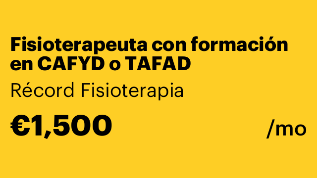 Fisioterapeuta con formación en CAFYD o TAFAD