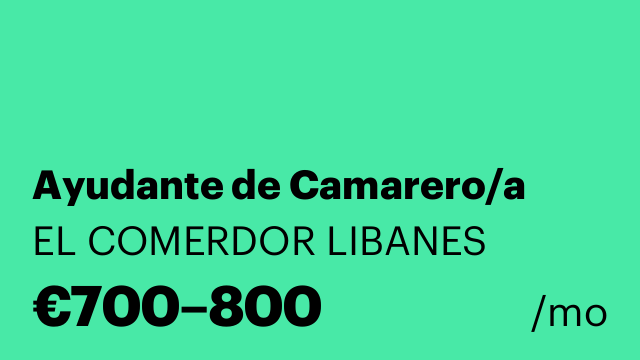 Ayudante de Camarero/a