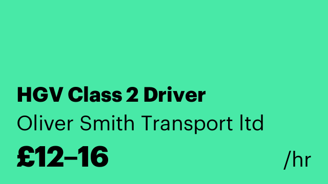 HGV Class 2 Driver