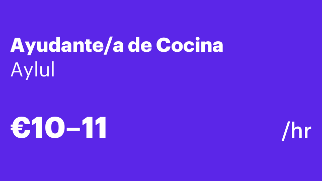 Ayudante/a de Cocina