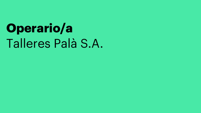 Operario/a