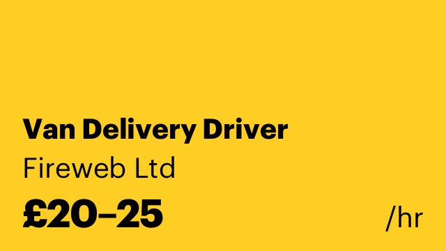 Van Delivery Driver