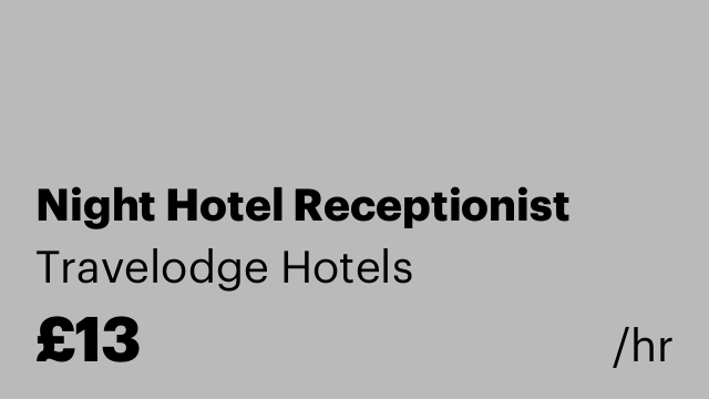 Night Hotel Receptionist