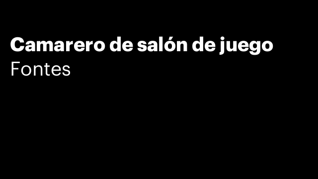 Camarero de salón de juego