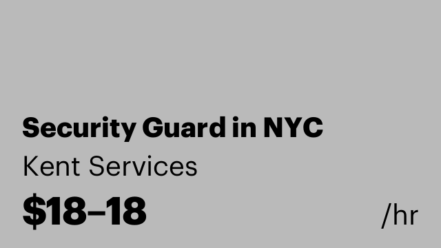 Security Guard in NYC