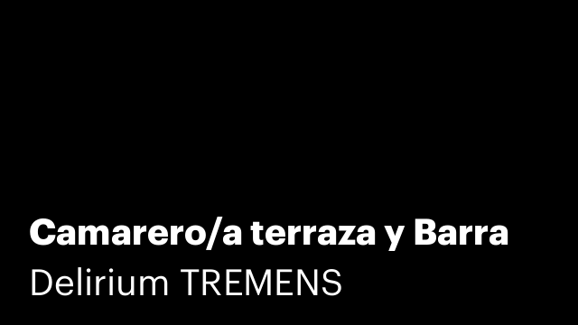 Camarero/a terraza y Barra