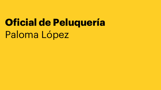 Oficial de Peluquería