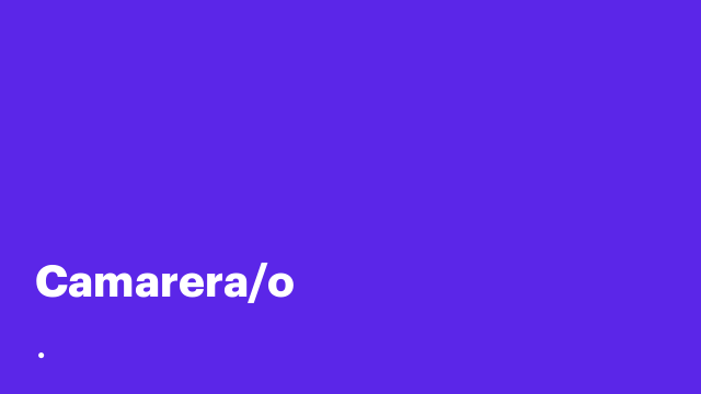 Camarera/o