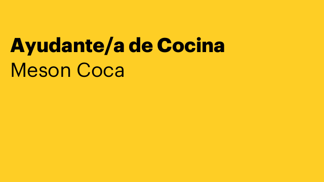 Ayudante/a de Cocina