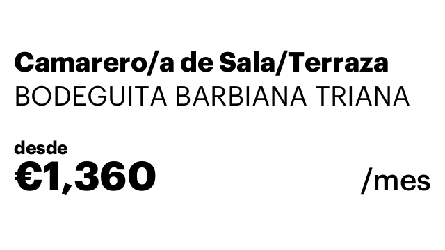 Camarero/a de Sala/Terraza